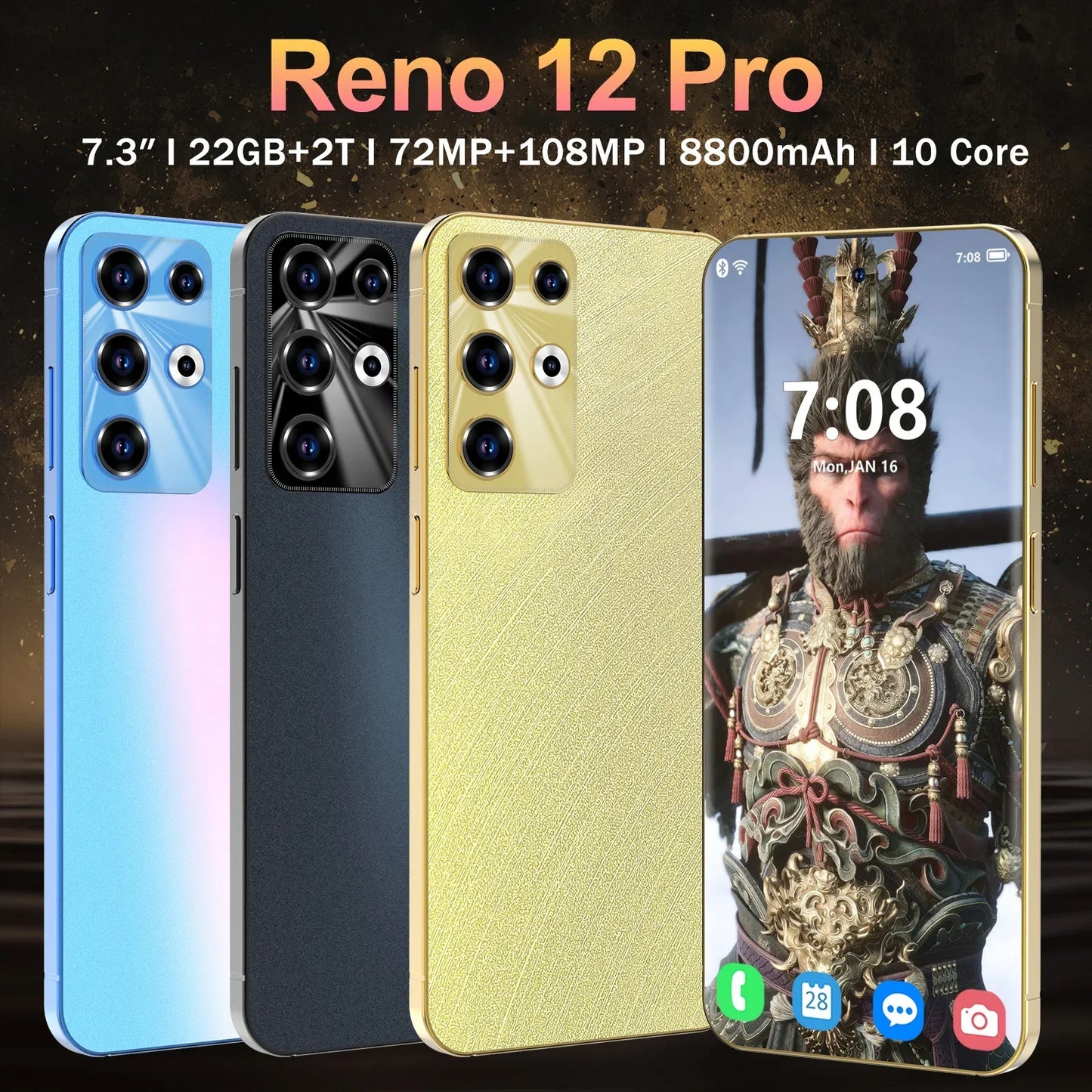 📱 Revo 12 Pro – Fusion Parfaite de Style &amp; Technologie